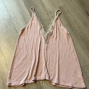 American eagle Pink lace top